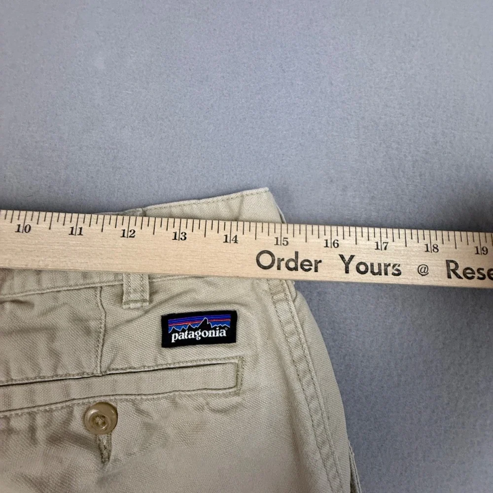 Patagonia Mens Organic Cotton Canvas Pants Khaki Tan Straight Leg Trousers 30x29